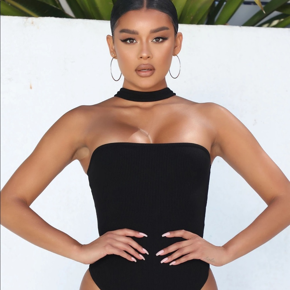 Black Racerback Bodysuit